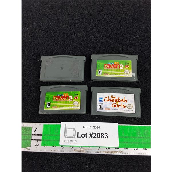 (4) Nintendo Game Cartridges - That's So Raven 2 & The Cheetah Girls - As Is, CANNOT AUTHENTICATE