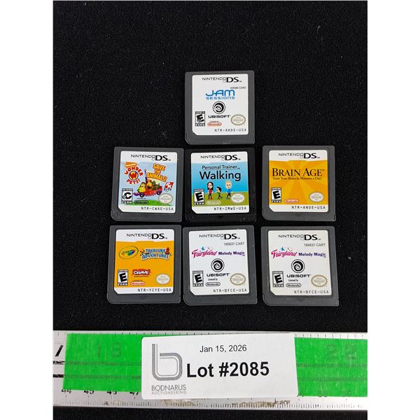 (7) Nintendo DS Game Cartridges - Fairyland, Save the Animals, Walking - CANNOT AUTHENTICATE