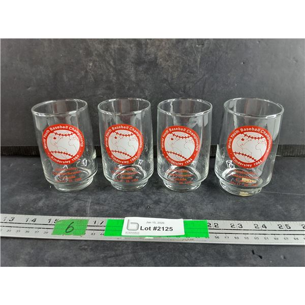 (4) World Youth Baseball Championship Glasses