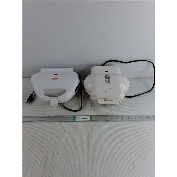 George Foreman Grilling Machine and Sunbeam Pie Maker-both power on-untested-as is