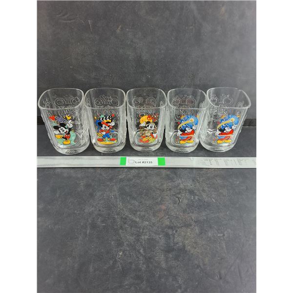 (5) Walt Disney World 2000 Celebration Square Drinking Glasses