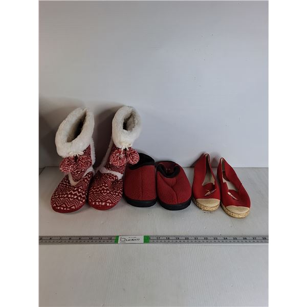 (2) Slippers- Womens Large, Womens Slip On Shoes