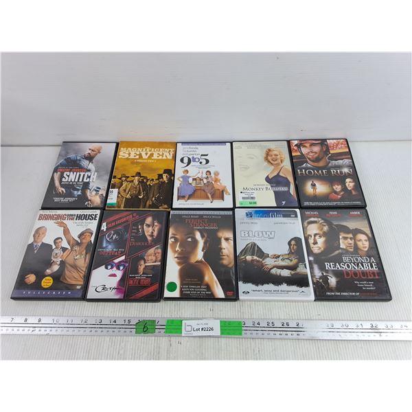 (10) DVD Movies - Monkey Business, The Magnificent Seven, Perfect Stranger