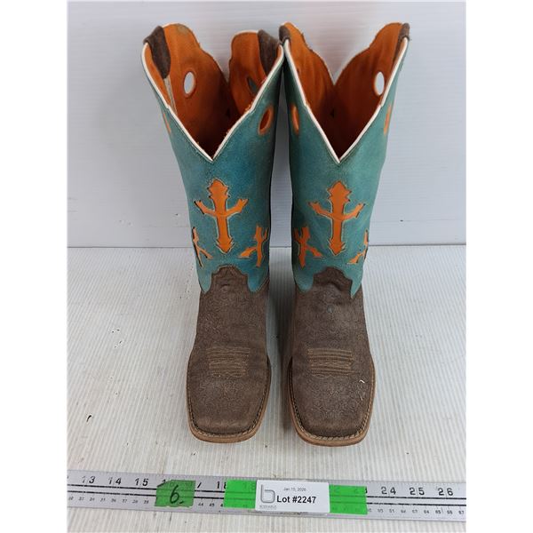 Ariat Suede Leather Cowboy Boots - Size 4