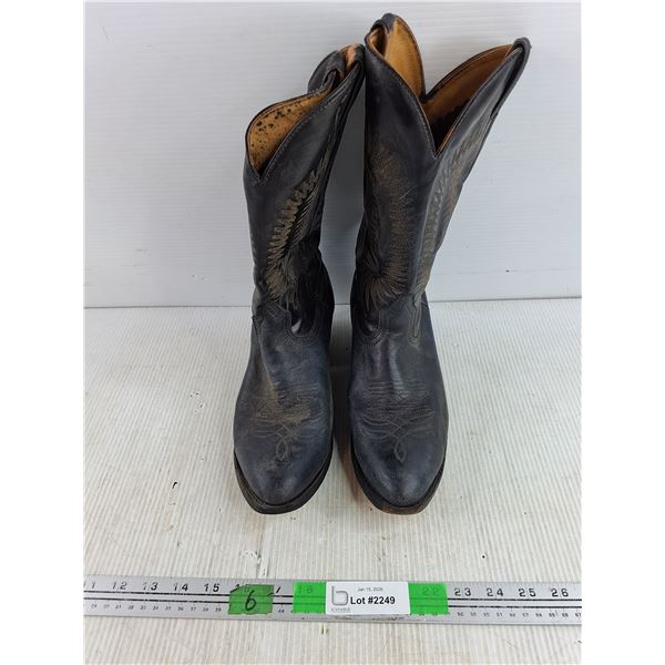 Leather Cowboy Boots - Size 9