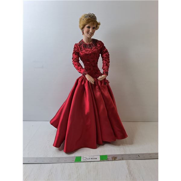 Princess Diana Porcelain Doll with Stand 19.5", Pickup Preferred