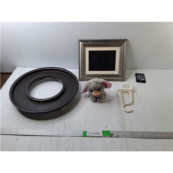 Digital Photo Frame 11.25"- No Cord, Bunny Stuffy, Door Hook, Misc.