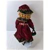Image 2 : Christmas Porcelain Doll with Stand 18", Pickup Preferred