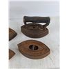 Image 3 : (4) Vintage Clothes Irons - PICK UP