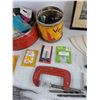 Image 4 : Assorted Hardware, Vise Grips, 3" C Clamp, Drill Bits, Lighter, Box Cutter, Indoor Lights Bulbs
