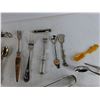 Image 4 : Measuring Spoons, Barber's Scissors, Cherry Pitter, Tongs, Dessert Spoons & Forks