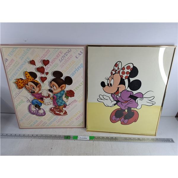 Mickey & Minnie Mouse Framed Wall Art Prints 20" x 16"