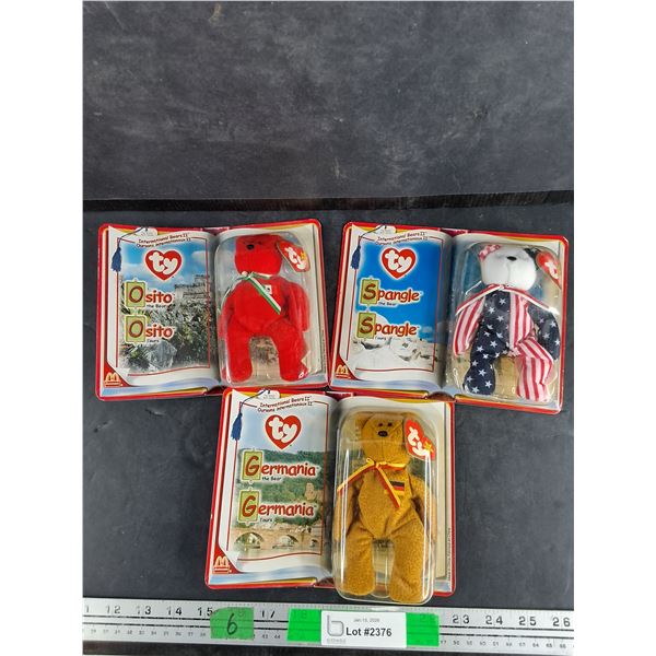 TY McDonald's Osito, Spangle & Germania The Bear Toys