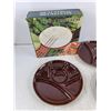 Image 2 : 4 Pcs Ceramic Fondue Plate Set