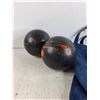 Image 5 : (2) 5 Pin Bowling Balls, Denim Tote Bag