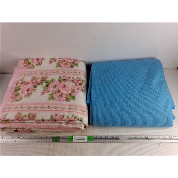 (2) Blankets 83" x 72"