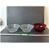 Image 1 : (3) Glass Bowls Up to 8.75"