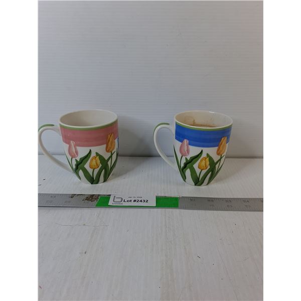 (2) Stoneware Mugs