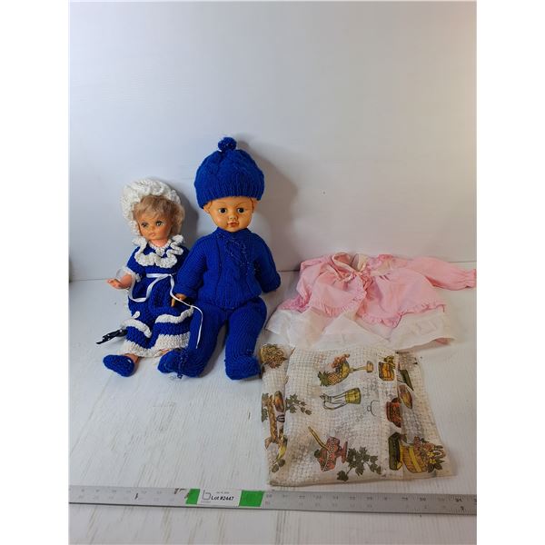 (2) Vintage Dolls Up to 21"