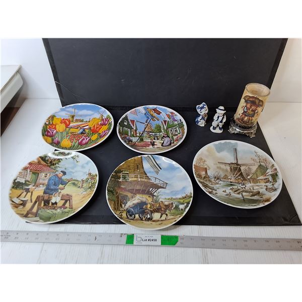 Dutch Style Decorative Plates, Candleholder, Ornaments