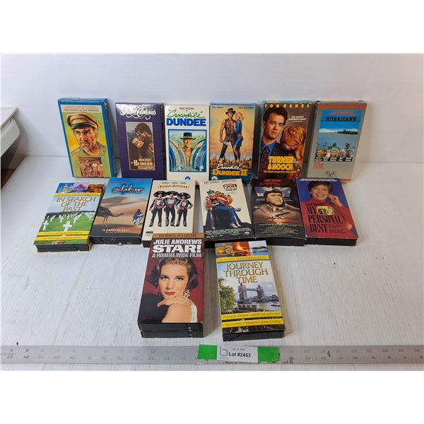 VHS Tapes- Crocodile Dundee, Hurricane, King Ralph, Misc.