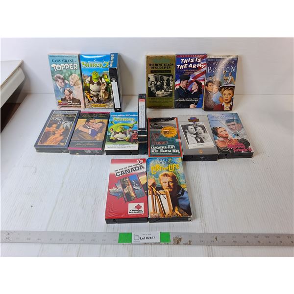 VHS Tapes- Shrek, A Star is Born, My Foolish Heart, Misc.