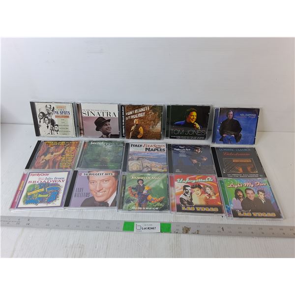 (15) CDs- Neil Diamond, Tony Bennett, Frank Sinatra, Misc.