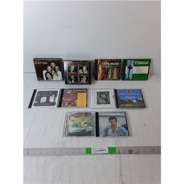 (10) CDs/Sets- Conway Twitty, Hank Snow, Louis Armstrong, Misc.