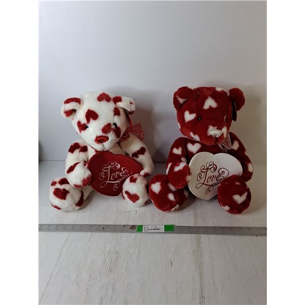 (2) Valentine's Day Stuffed Bears