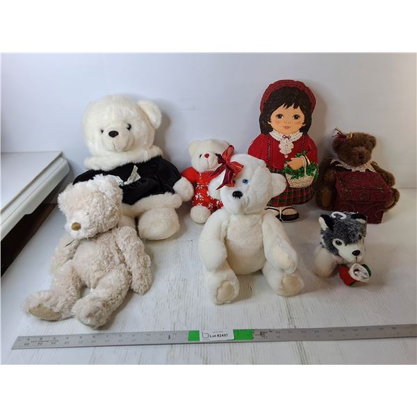 Stuffed Bears & Wolf, Doll Cushion