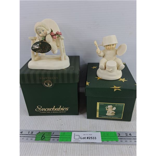 Snowbabies Curios - Stirring Up Trouble & I Love You a Whole Bunch