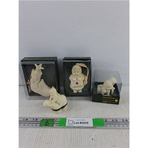 (4) Snowbabies Collectible Ornaments