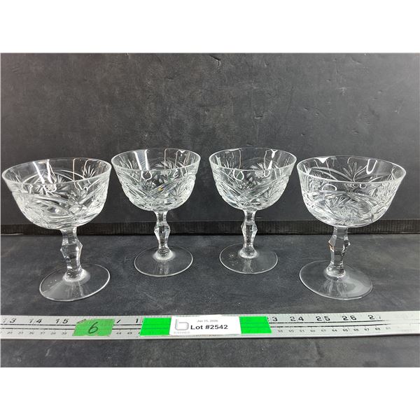 (4) Crystal Goblets