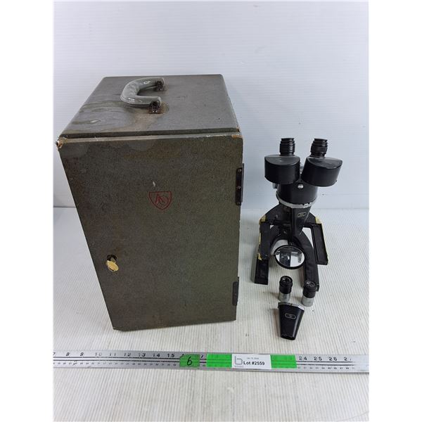 Vintage Spencer Microscope w/ Original Box, Missing Glass, As Is - PICK UP