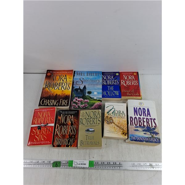 (9) Nora Roberts Books - The Hollow, Chasing Fire, Sanctuary
