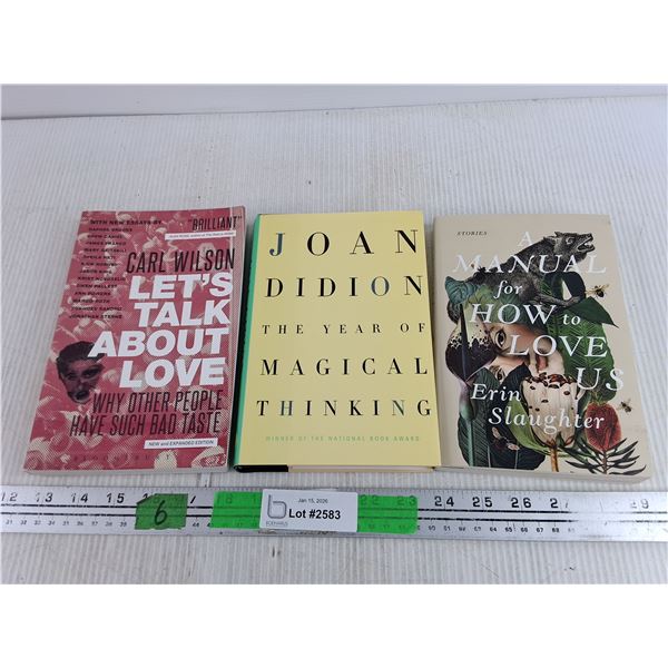 (3) Books - Carl Wilson, Joan Didion, Erin Slaughter