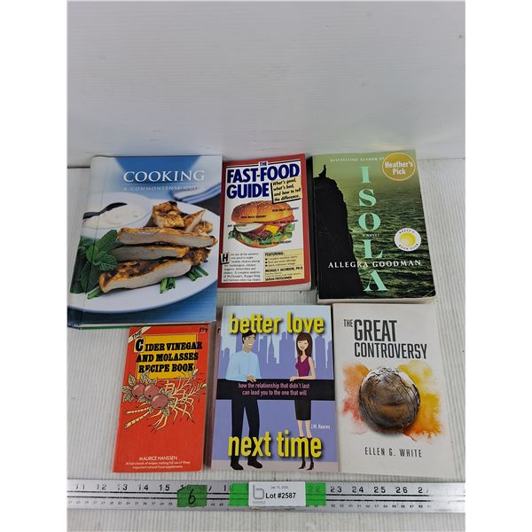 (6) Books - Maurice Hanssen Recipe Book, Allegra Goodman, The Fast Food Guide