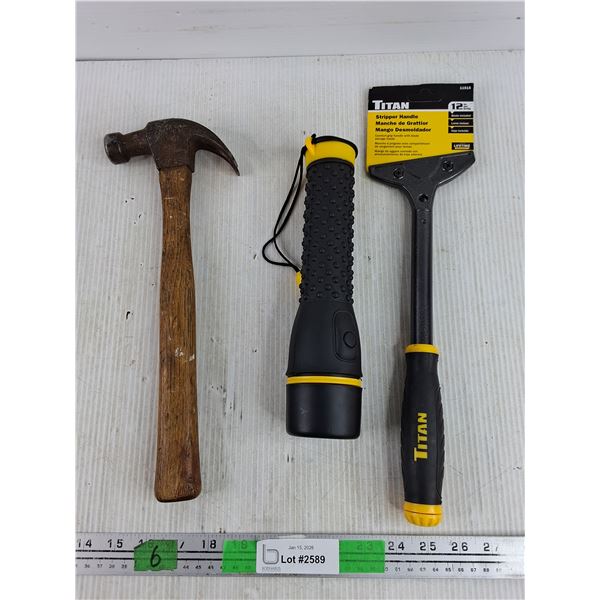 Hammer, LED Flashlight, Titan 12" Stripper Handle