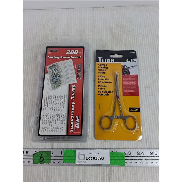 Spring Assortment, Titan Curved Locking Clamp Pliers - Sealed