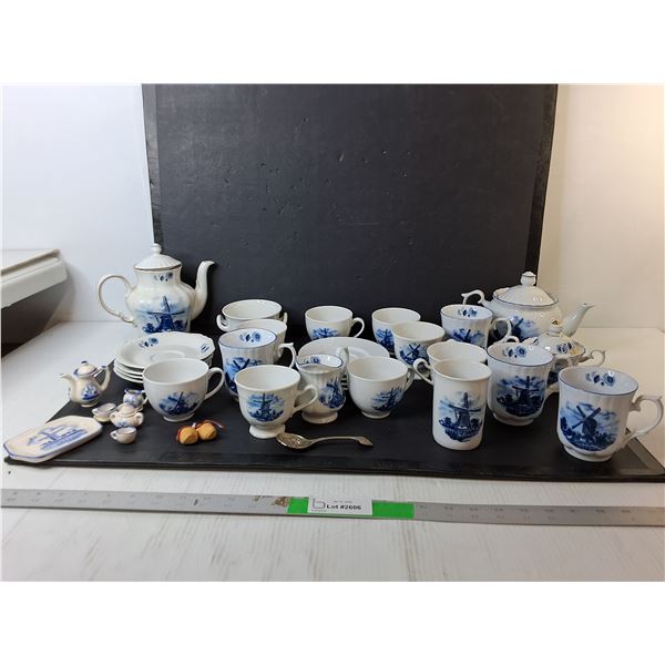 Ceramic Windmill Tea Set - PICK UP