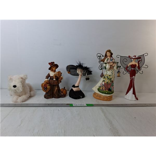 Earring Holders, Angel Figurine, Stuffed Puppy, Misc.