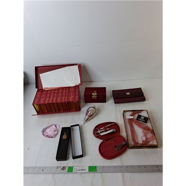 Poetry Books, Necklace, Wallet, Misc.