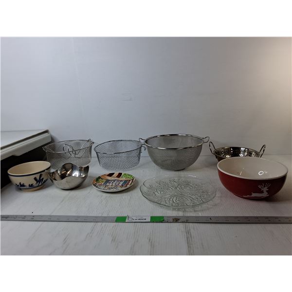 Deep Fry Baskets, Bowls, Glass Plate