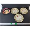 Image 1 : (4) Rooster/Turkey Dessert Plates