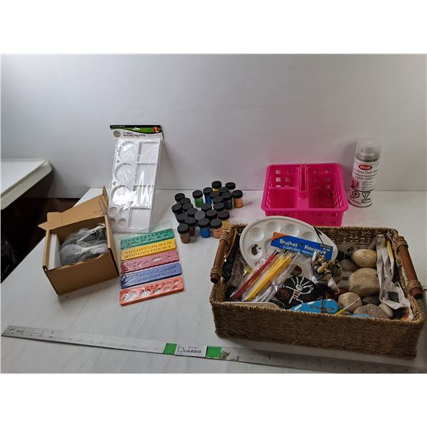 Decorative Stones, Paints, Stencils, Misc. Cannot Ship