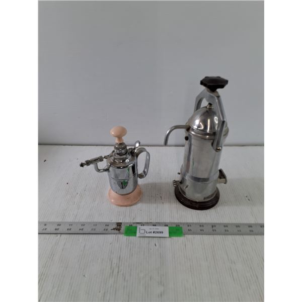Hungarian Espresso Maker, Dahlia Sprayer, Both As Is