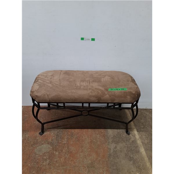*Metal Framed Cushioned Rectangular Hallway Bench, Measurements are in Pics - PICK UP ONLY