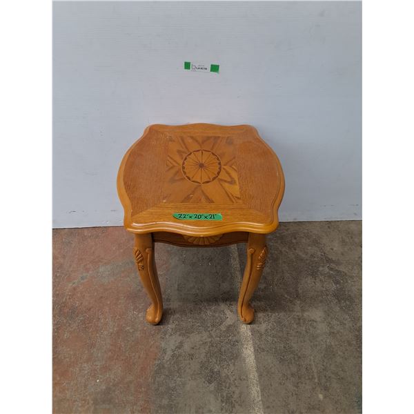 *Singular Rectangular Claw Footed End Table, Measurements In Pics, Cannot Ship