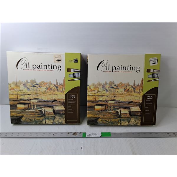 (2) Oil Painting Kits- Appear New