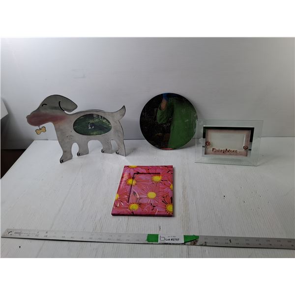(3) Photo Frames Up to 12.5" & Mirror